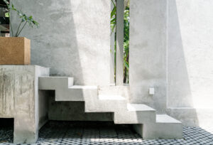 abstract concrete stair step for decoration